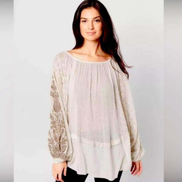 Free People Tops - Free People Indigo Dreams Top